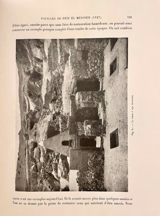 Rapports préliminaires sur les fouilles de Deir el-Medineh. Tome I to X (1922-1932). 10 volumes.[newline]M3729a-47.jpeg