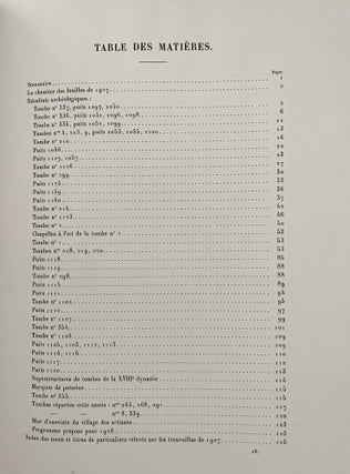 Rapports préliminaires sur les fouilles de Deir el-Medineh. Tome I to X (1922-1932). 10 volumes.[newline]M3729a-48.jpeg