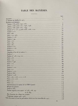 Rapports préliminaires sur les fouilles de Deir el-Medineh. Tome I to X (1922-1932). 10 volumes.