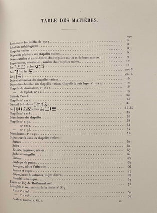 Rapports préliminaires sur les fouilles de Deir el-Medineh. Tome I to X (1922-1932). 10 volumes.
