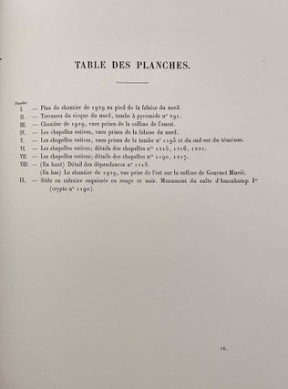 Rapports préliminaires sur les fouilles de Deir el-Medineh. Tome I to X (1922-1932). 10 volumes.