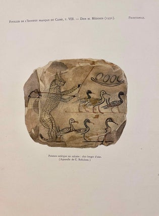 Rapports préliminaires sur les fouilles de Deir el-Medineh. Tome I to X (1922-1932). 10 volumes.[newline]M3729a-70.jpeg
