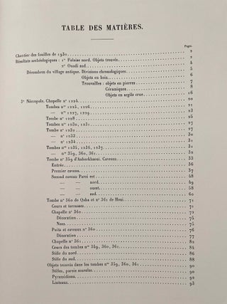 Rapports préliminaires sur les fouilles de Deir el-Medineh. Tome I to X (1922-1932). 10 volumes.