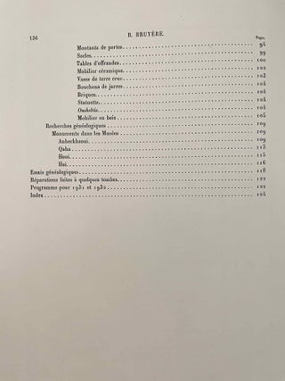 Rapports préliminaires sur les fouilles de Deir el-Medineh. Tome I to X (1922-1932). 10 volumes.[newline]M3729a-73.jpeg