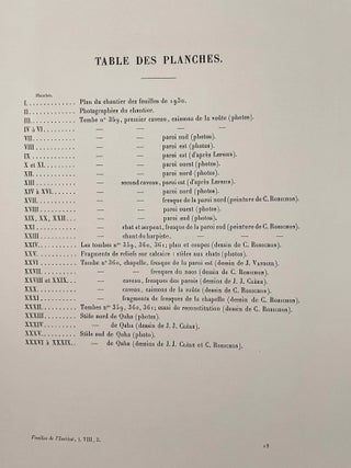 Rapports préliminaires sur les fouilles de Deir el-Medineh. Tome I to X (1922-1932). 10 volumes.