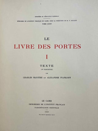Le livre des portes. Tome I (fasc. I, II & III), Tome II (fasc. I & II) and Tome III (Fasc. 1) (all published and complete set)[newline]M3733a-02.jpeg