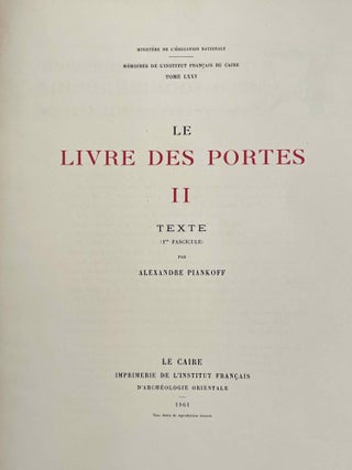 Le livre des portes. Tome II (fasc. I & II) and Tome III (Fasc. 1) (tomes II and III are complete)[newline]M3733b-04.jpeg