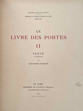 Le livre des portes. Tome II (fasc. I & II) and Tome III (Fasc. 1) (tomes II and III are complete)[newline]M3733b-07.jpeg
