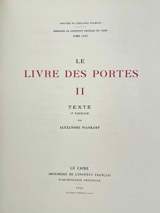 Le livre des portes. Tome II (fasc. I & II) and Tome III (Fasc. 1) (tomes II and III are complete)[newline]M3733b-09.jpeg