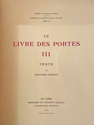 Le livre des portes. Tome II (fasc. I & II) and Tome III (Fasc. 1) (tomes II and III are complete)[newline]M3733b-11.jpeg