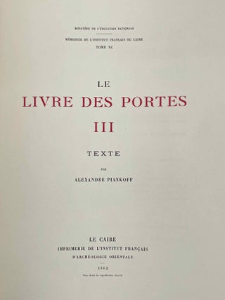 Le livre des portes. Tome II (fasc. I & II) and Tome III (Fasc. 1) (tomes II and III are complete)[newline]M3733b-13.jpeg