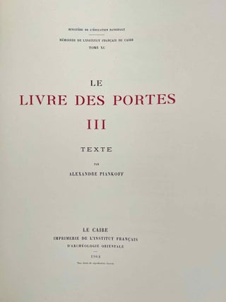 Le livre des portes. Tome II (fasc. I & II) and Tome III (Fasc. 1) (tomes II and III are complete)[newline]M3733c-08.jpeg