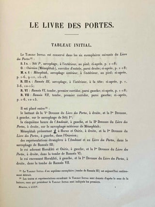 Le livre des portes. Tome I (fasc. I, II & III), Tome II (fasc. I & II) and Tome III (Fasc. 1) (all published and complete set)