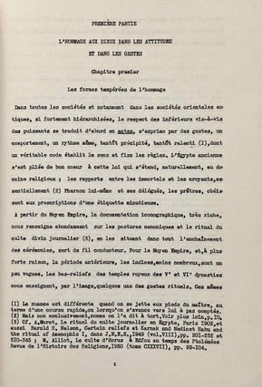 L'Hommage aux dieux sous l'ancien empire égyptien, d'après les textes des pyramides