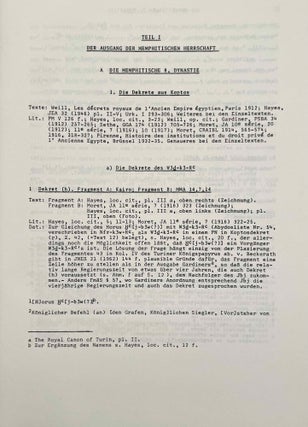Memphis, Herakleopolis, Theben. Die epigraphischen Zeugnisse der 7.-11. Dynastie Ägyptens.