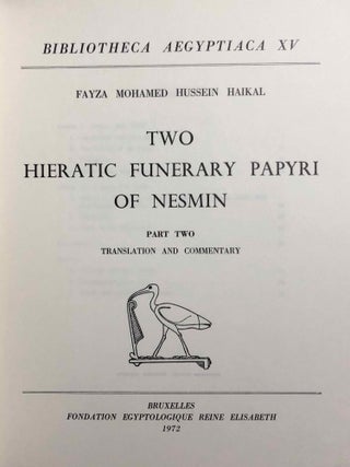 Two hieratic funerary papyri of Nesmin. 2 volumes (complete set).[newline]M3746d-05.jpg