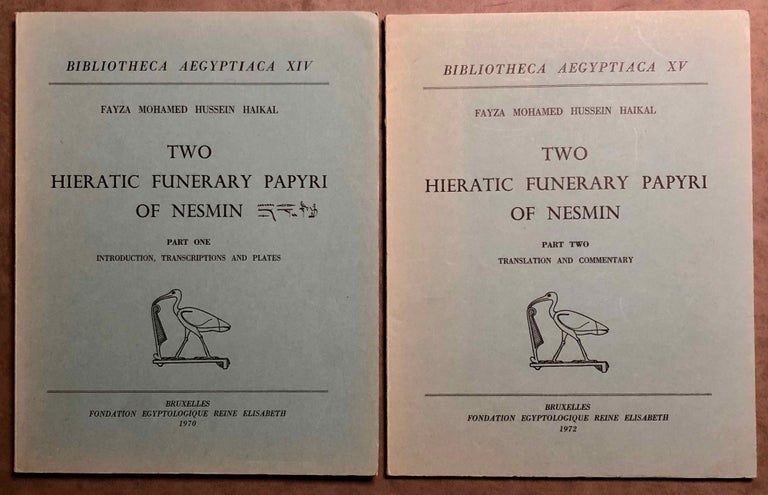 Item #M3746d Two hieratic funerary papyri of Nesmin. 2 volumes (complete set). HAIKAL Faiza M. H.[newline]M3746d.jpg