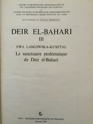Deir el-Bahari III: Le sanctuaire ptolémaïque de Deir el-Bahari