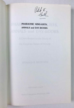 Pharaonic king-lists, annals and day-books