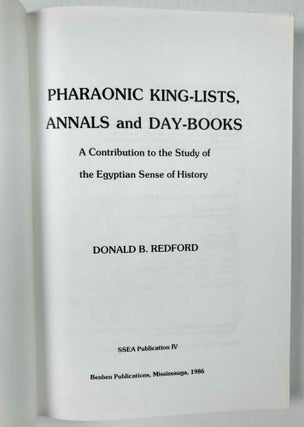Pharaonic king-lists, annals and day-books