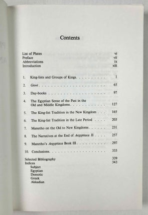 Pharaonic king-lists, annals and day-books