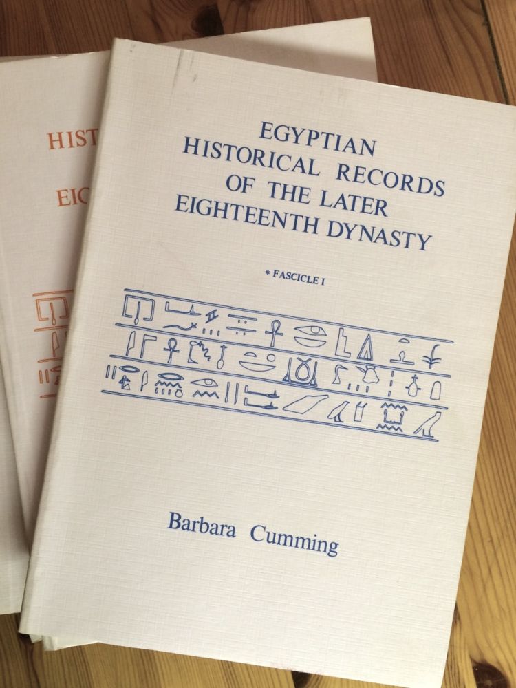 Item #M3759 Egyptian historical records of the later 18th dynasty. Transl. by B. Cumming & B.G. Davies. 6 vols (complete set). HELCK Wolfgang - CUMMING Barbara - DAVIES Benedict G.[newline]M3759.jpg