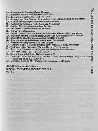 Egyptian historical records of the later 18th dynasty. Transl. by B. Cumming & B.G. Davies. 6 vols (complete set)[newline]M3759a-21.jpeg