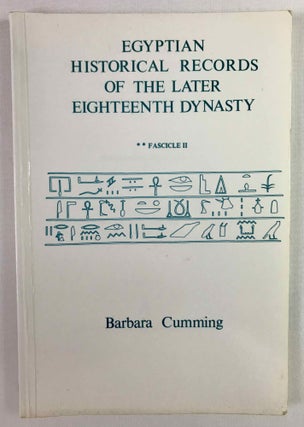 Egyptian historical records of the later 18th dynasty. Transl. by B. Cumming & B.G. Davies. 6 vols (complete set)[newline]M3759b-07.jpeg