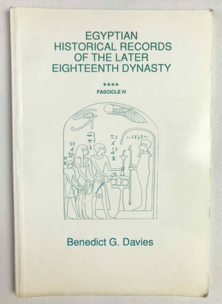 Egyptian historical records of the later 18th dynasty. Transl. by B. Cumming & B.G. Davies. 6 vols (complete set)[newline]M3759b-17.jpeg