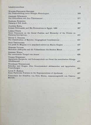 Festschrift Hintze. Ägypten und Kusch