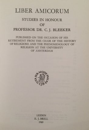 Liber Amicorum. Studies in Honour of C.J. Bleeker[newline]M3807-02.jpg