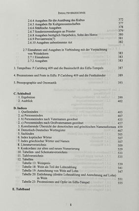 Aus der Buchhaltung des Weinmagazins im Edfu-Tempel. Der Demotische P. Carlsberg 409. 2 volumes (complete set) (The Carlsberg Papyri, vol. 9)[newline]M3819d-04.jpeg