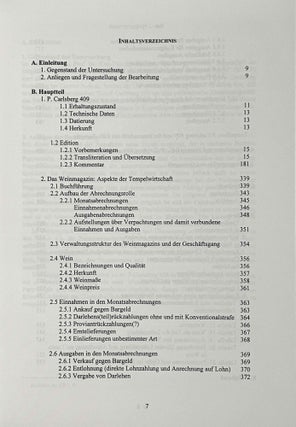 Aus der Buchhaltung des Weinmagazins im Edfu-Tempel. Der Demotische P. Carlsberg 409. 2 volumes (complete set) (The Carlsberg Papyri, vol. 9)