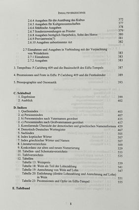 Aus der Buchhaltung des Weinmagazins im Edfu-Tempel. Der Demotische P. Carlsberg 409. 2 volumes (complete set) (The Carlsberg Papyri, vol. 9)