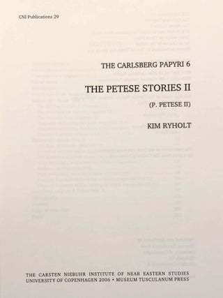 The Petese Stories II (The Carlsberg Papyri, vol. 6)[newline]M3821c-01.jpg