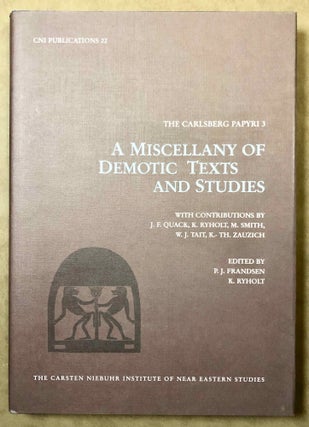 Item #M3827a A Miscellany of Demotic Texts and Studies (The Carlsberg Papyri, vol. 3). FRANDSEN...