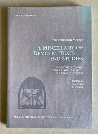 Item #M3827b A Miscellany of Demotic Texts and Studies (The Carlsberg Papyri, vol. 3). FRANDSEN...[newline]M3827b-00.jpeg