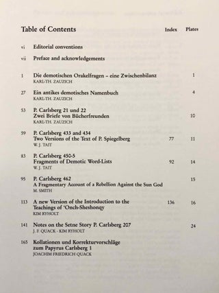 A Miscellany of Demotic Texts and Studies (The Carlsberg Papyri, vol. 3)