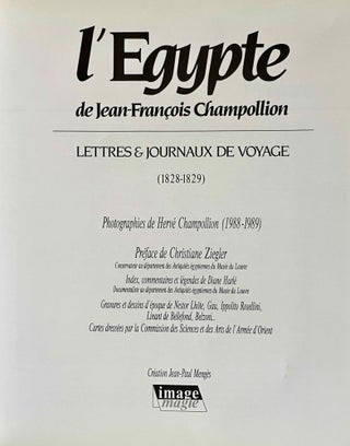L'Egypte de Jean-François Champollion. Lettres et journaux de voyage (1828-1829).[newline]M3833-01.jpeg