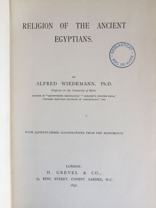 Religion of the Ancient Egyptians
