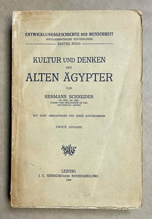 Item #M3851 Kultur und Denken der alten Ägypter. Zweite Auflage. SCHNEIDER Hermann[newline]M3851-00.jpeg