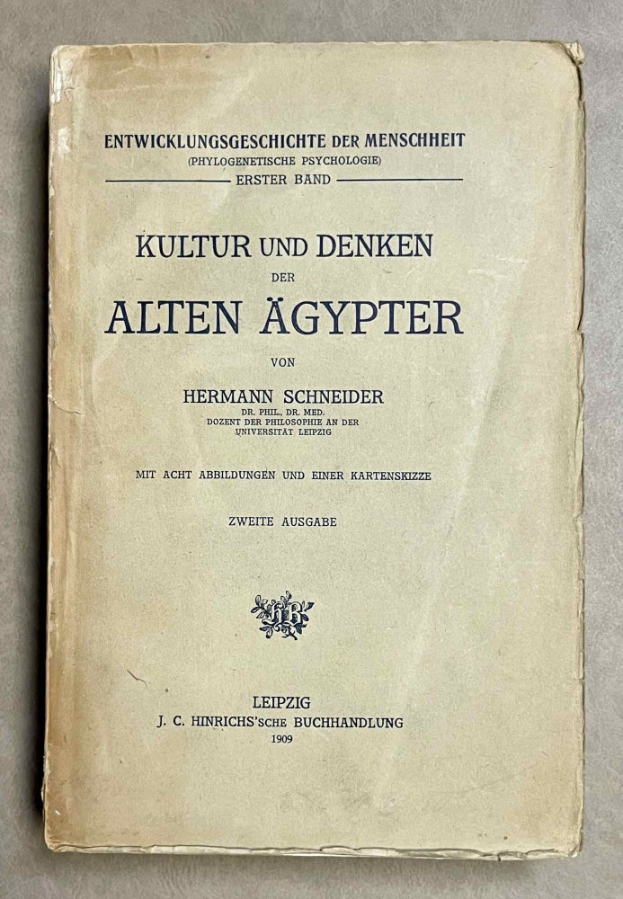 Item #M3851 Kultur und Denken der alten Ägypter. Zweite Auflage. SCHNEIDER Hermann.[newline]M3851-00.jpeg
