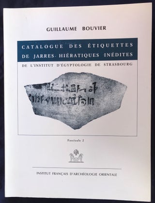 Catalogue des étiquettes de jarres hiératiques inédites de l'Institut d'Egyptologie de Strasbourg. Fasc. 1 & fasc. 2 (sur 5 parus)[newline]M3866b-01.jpg