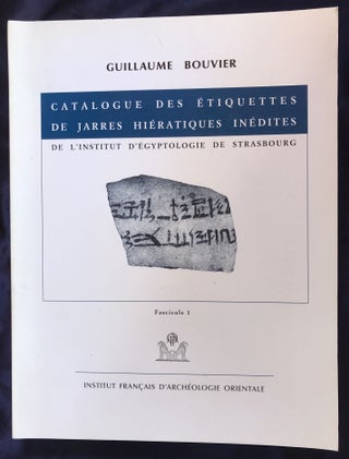 Item #M3866b Catalogue des étiquettes de jarres hiératiques inédites de l'Institut...[newline]M3866b.jpg