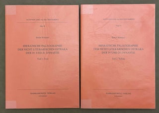 Item #M3875a Hieratische Paläographie der nicht-literarischen Ostraka der 19. und 20. Dynastie...