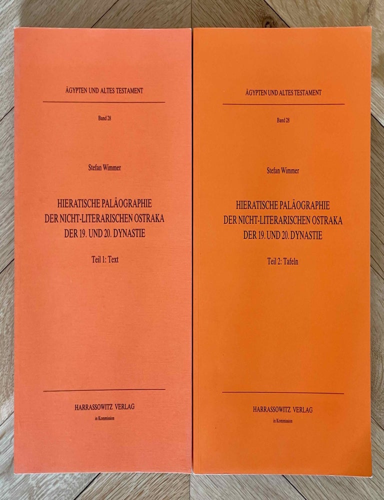 Item #M3875c Hieratische Pal&auml;ographie der nicht-literarischen Ostraka der 19. und 20. Dynastie Teil 1: Text. Teil 2: Tafeln (complete set). WIMMER Stefan.
