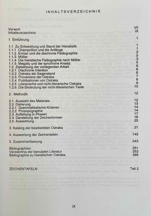 Hieratische Paläographie der nicht-literarischen Ostraka der 19. und 20. Dynastie Teil 1: Text. Teil 2: Tafeln (complete set)