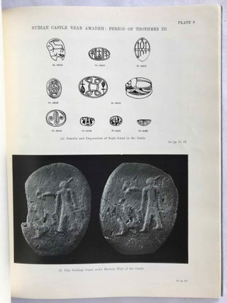 University of Pennsylvania, the Eckley B. Coxe Junior Expedition to Nubia, 8 volumes (complete set). Vol. I: Areika. Vol. II: Churches in Lower Nubia. Vol. III & IV: Karanog, the Romano-Nubian cemetery, text & plates. Vol. V: Karanog, the town. Vol. VI: Karanog, the meroitic inscriptions of Shablûl and Karanog. Vol. VII: Buhen, text. Vol. VIII: Buhen, plates.[newline]M3886c-08.jpg