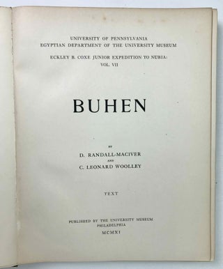 Buhen. 2 vols (complete set). Vol. I: Text. Vol. II: Plates.[newline]M3886d-05.jpeg