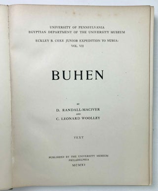 Buhen. Vol. I: Text. Vol. II: Plates (complete set).